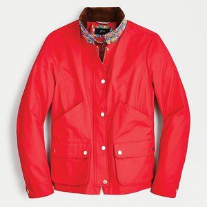 J.Crew x Liberty S Barn Jacket Red Gold Waxed Cotton